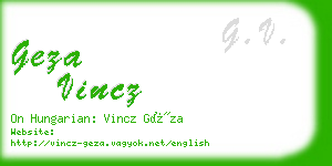 geza vincz business card